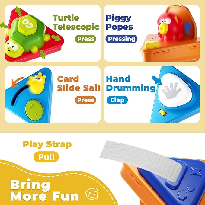 Vanvimen 20-in-1 Toddler Busy Board Activity Cube Toys, Montessori Toy for 1 2 Year Old Boys Girls Kids, Early Educational Active Toy for Toddler 1-3, Christmas Toys Gifts for 1 2 Year Old Boy Girl