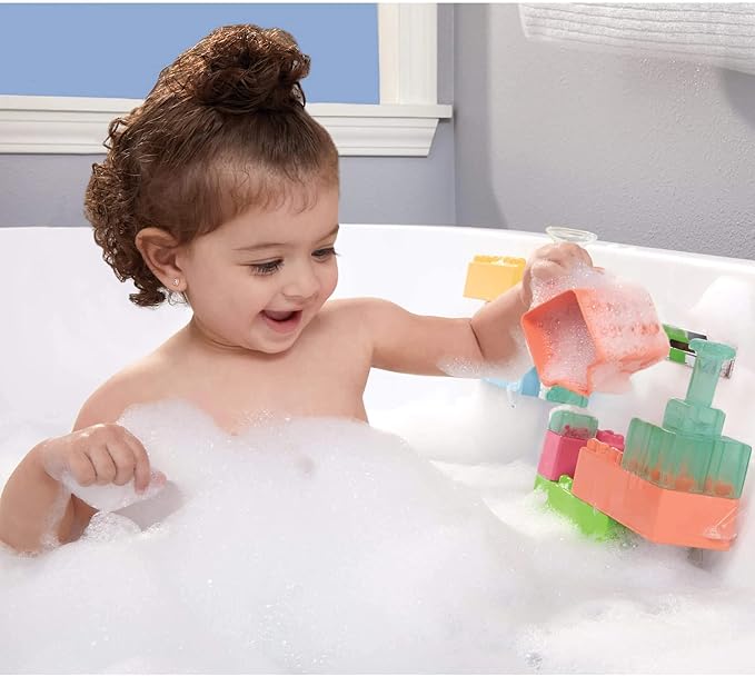 Baby Builders - Splash Blocks First Blocks for Babies and Toddlers, Easy to Connect, Bath Toy, Water Play