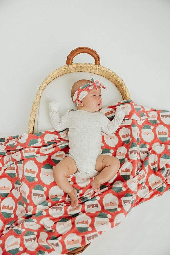 Copper Pearl Baby Stretchy Soft Knit Headband Bow Claus