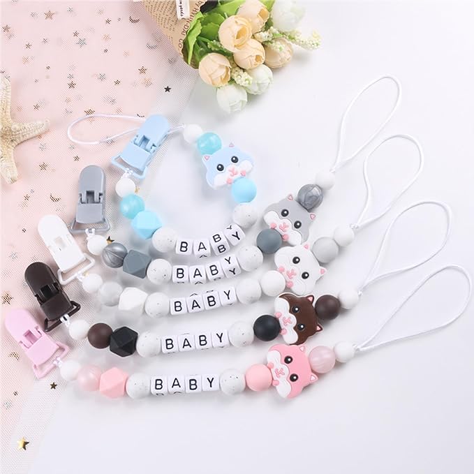 Personalized Pacifier Clip Customized Pacifier Clip with Custom Name Custom Pacifier Clip Holder with Name
