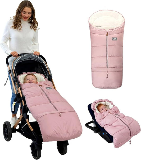 LAT Baby Warm Bunting Bag Universal,Extended and Removable,Stroller Sleeping Bag Cold Weather,Waterproof Toddler Footmuff