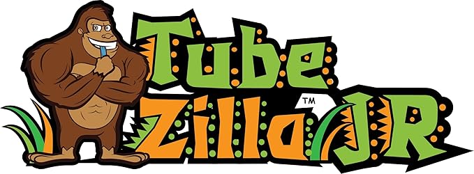 Tube Zilla® Clip-On Sensory Chew Toy – Tough Textured Chewable for Autism, ADHD, Oral Sensory Needs, Special Needs, and Anxiety – Junior and Regular Sizes – Ages 3+ (Red, Junior)