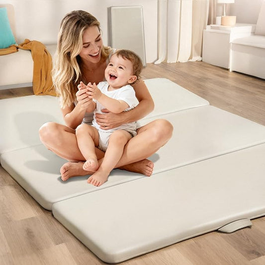 Baby Play Mat for Floor– 1.2" Thick, Foldable, Waterproof, 79×70 Playpen Mat, Non-Toxic, Easy to Clean, Thickened Foam Cushioned, Perfect for Tummy Time & Crawling, Babies & Toddlers