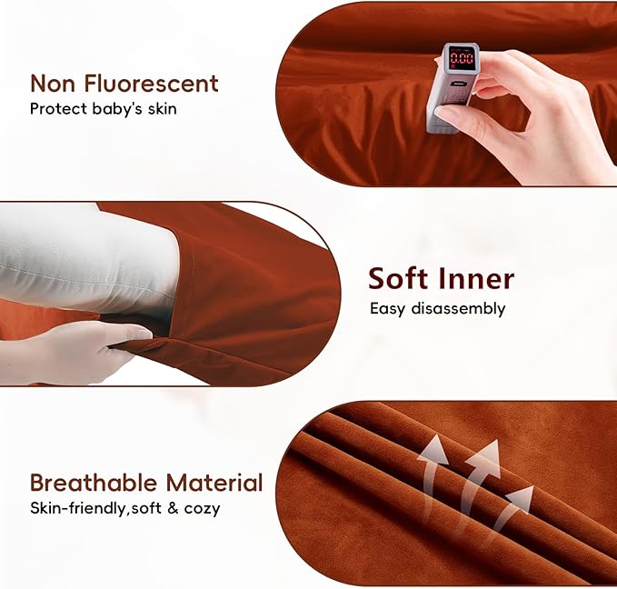 Baby Lounger for Newborn,Baby Nest for Newborn Soft Cotton Breathable for Playtime & Relaxation,Flat Babies Essentials Gifts Newborn Lounger for Boys & Girls 0-12 Months(Coffee)