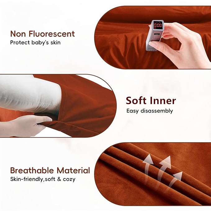Baby Lounger, Infant Lounger for Newborns 0-24 Months, Breathable Cotton Baby Nest for Tummy Time, Diaper Changes & More, Soft Portable Newborn Essentials for Floor & Bassinet (Coffee)