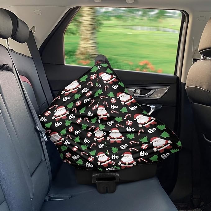 AFPANQZ Christmas Santa Breastfeeding Nursing Cover Carseat Canopy for Babies Infant Newborn Stroller Cover Breastfeeding Scarf Baby Shower s for Boys and Girls