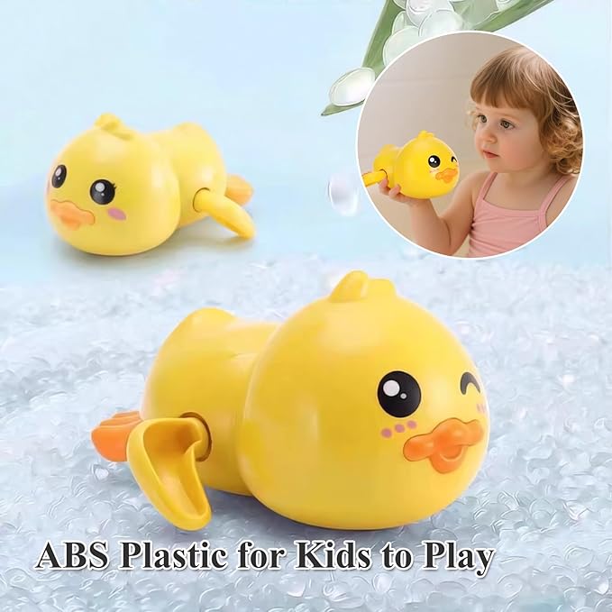 Baby Bath Toys, Wind up Swimming Duck Toys for Toddlers, Floating Water Bathtub Shower Toys, Bathroom Pool Play Sets Fun Bathtime Gift for Kids Infants Boys Girls (3 Pack)