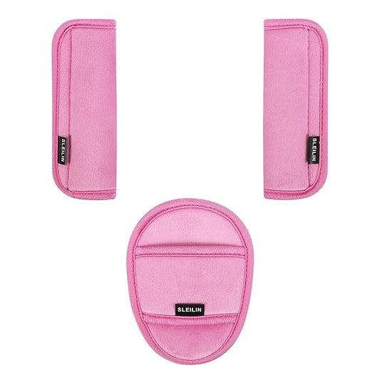 3 Pcs Car Seat Straps Shoulder Pads Suit for Kids : Ultra-Soft Child Car Seat Strap Covers, Kids Car Seat Strap Pads, Cute Plush Printed Seat Belt Covers, Hip Support, for Pushchair, Baby Stroller