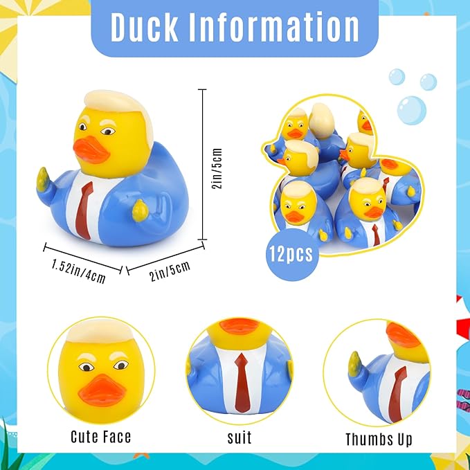 Rubber Ducks - Rubber Ducks Bulk 12 Pcs,Rubbers Duck for Jeeps,Baby Bath Toys,Rubbers Duckies for Baby Shower Pool Party Favors