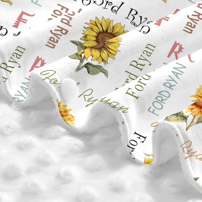 Personalized Winter Baby Car Seat Cover with Name Sunflower Winter Car Seat Cover for Baby Seat or Stroller Custom Infant Car Seat Covers Minky Blankets Nursing Cover Breastfeeding Scarf