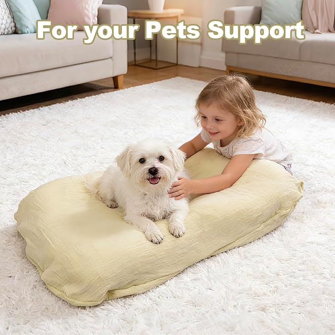 Infant Support Cushion - Baby Support Cushion for Newborn, 0-24 Months, Portable Tummy Time Mat for Home and Travel, Soft Cotton, Supervised Use, Baby Essentials Gift, Kelly, (Cover Included)