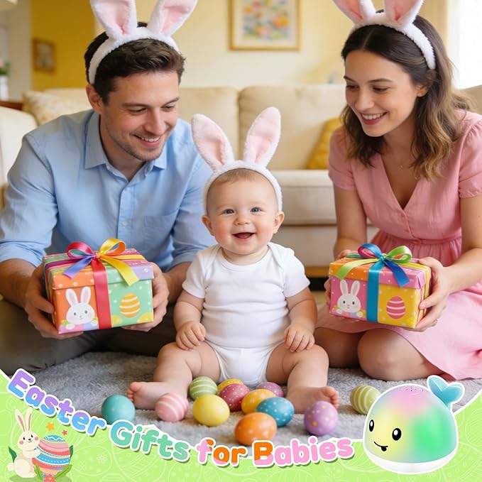 WAVISA Light Up Whale Bath Toys Sprinkler for Babies 6-12 12-18 Months, Kids Ages 1-3 2-4, Baby Infant Toddler Summer Pool Water Fountain Bathtub Toys for 1 Year Old Boys Girls Birthday Gifts