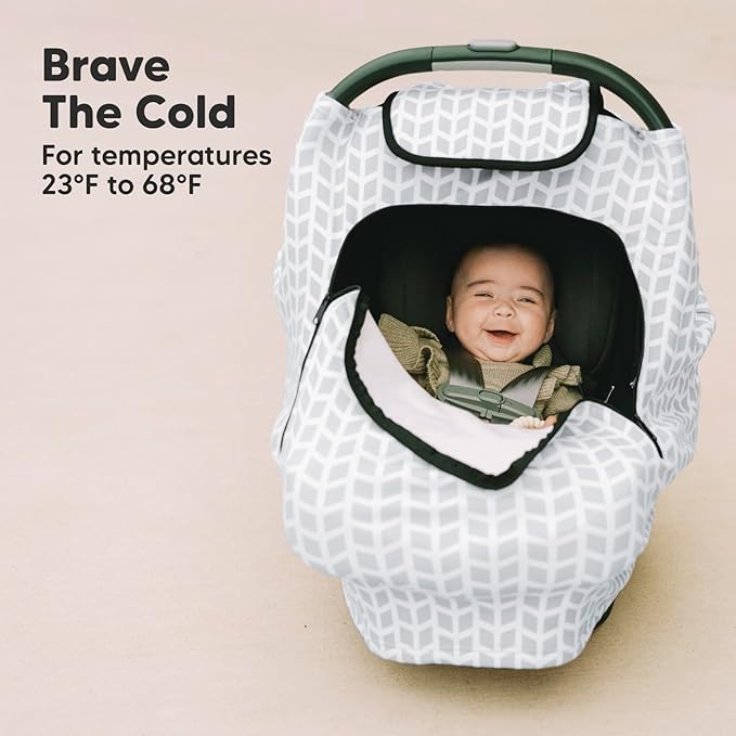 KeaBabies Winter Car Seat Cover Baby, Newborn - Universal Fit Infant Carseat Covers Baby Girl, Boy, Breathable, Lightweight Blanket, Easy to Use Stroller Canopy, Rain,Wind,Sun Shade(Kite)