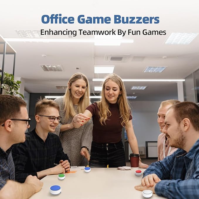 SavvyMate Game Buzzer System with Display, 8 Player Quiz Buzzers, Voice Prompt Trivia Buzzer System for Classroom, Family Parties & Group Game Activities