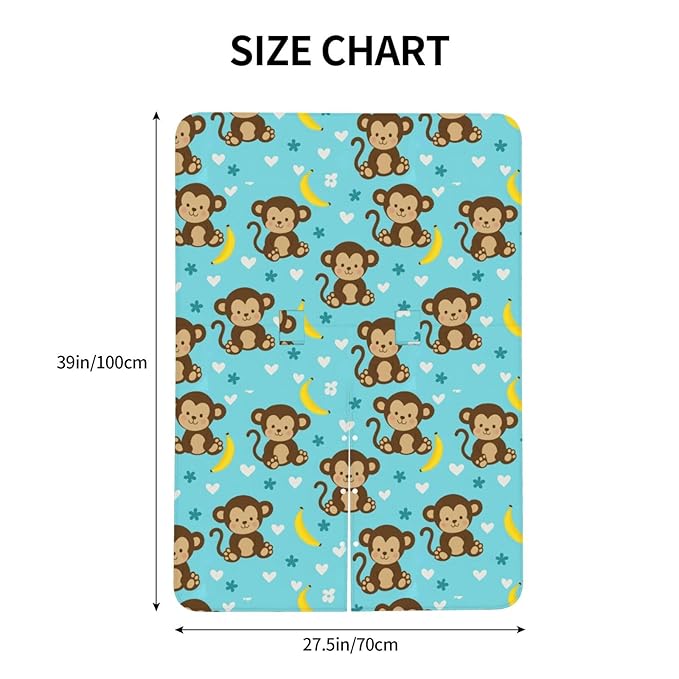 Monkey and Banana Baby Car Seat Canopy and Nursing Cover for Breastfeeding Multi-Use Cover Lightweight Infant Stretchy Carrier Cover for Newborn Girls Boys