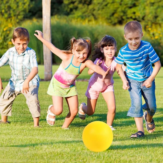 Surakey 10 inch Elastic Ball Mute Silent Bouncy Ball Dodge Game Clapping Ball with Mesh Bag Children Low Noise Basketball Training Parent Child Interaction Outdoor Sports - Orange 25CM
