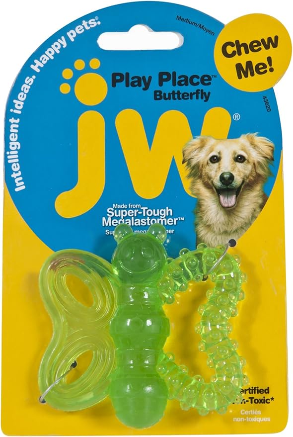 JW Pet Playplace Butterfly Teether, Multicolor