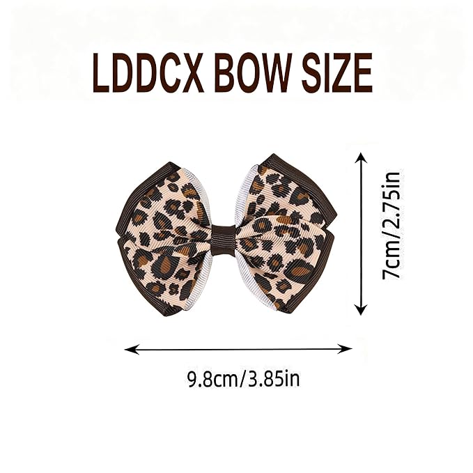 Baby girls leopard hair bow Clips Pin,leopard print bow hairpin for women(FD62-Leopard 4)