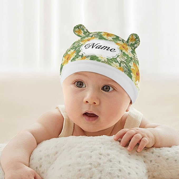 Personalized Baby Car Seat Covers with Name, Customized Carseat Cover for Babies, Infant Carrier Cover Stroller Canopy, Nursing Cover Breastfeeding Scarf for Newborn Boys Girls, Tropical Flower