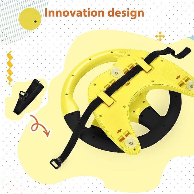 RedCrab Steering Wheels with Brake and Gas Pedals Toy for Kids,Simulated Driving for Toddlers with Light&Music, Pretend Driving Seat Toys, Baby Electric Early Learning Educational Toys (Yellow)