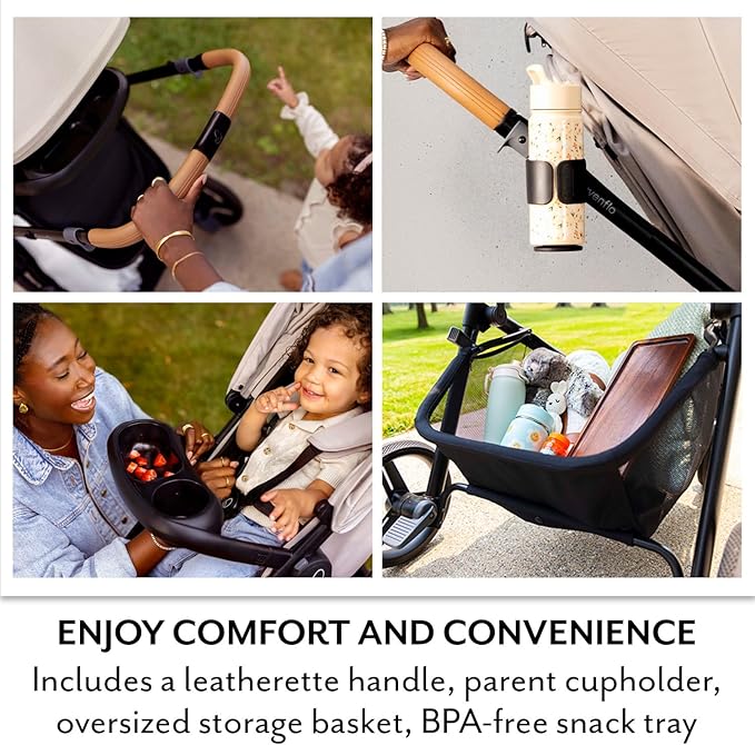 Evenflo Pivot NXT Travel System with LiteMax NXT Infant Car Seat (Latte Tan)