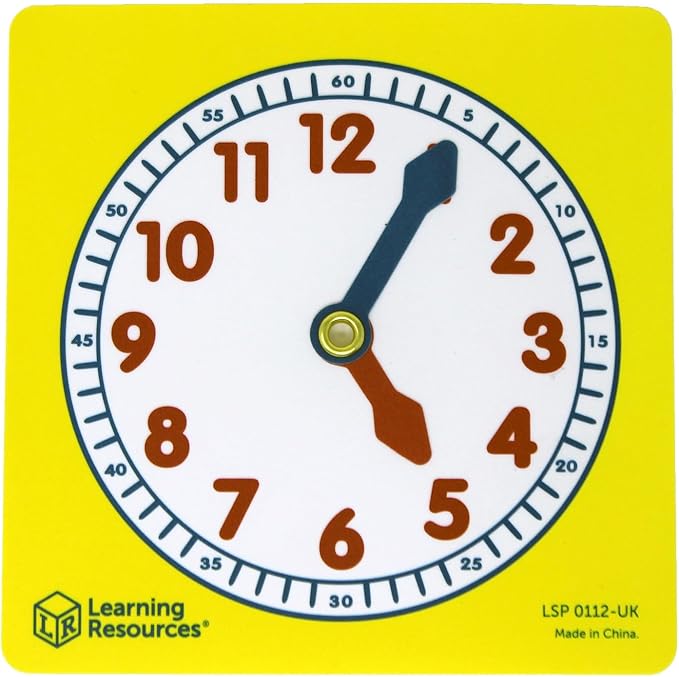 Learning Resources Pupil Clock Dials (Set of 10), Clocks for Kids, Learning to Tell The Time, Analog Clocks with Moveable Hands