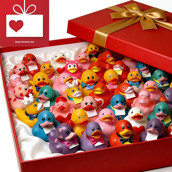 48PCS Rubber Ducks in Bulk Rubber Ducks for Jeeps Ducks Gift Exchange Baby Bath Toys Party Favors
