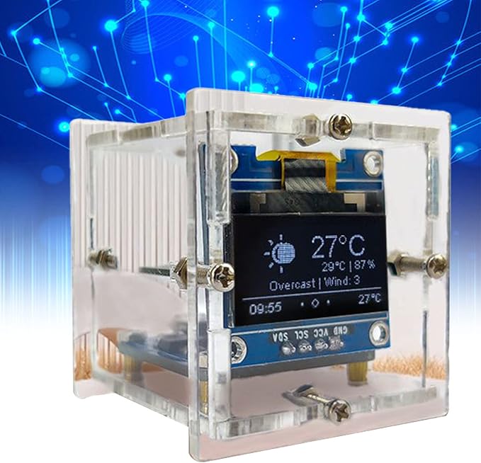 Digital Electronic Mini Clock DIY Kit DIY Alarm Clock DIY Timing Module Kit DIY Electronics Kit for for Learning and Teaching Project,Acrylic Shell Organic Light Emitting Diode Display, DC5V