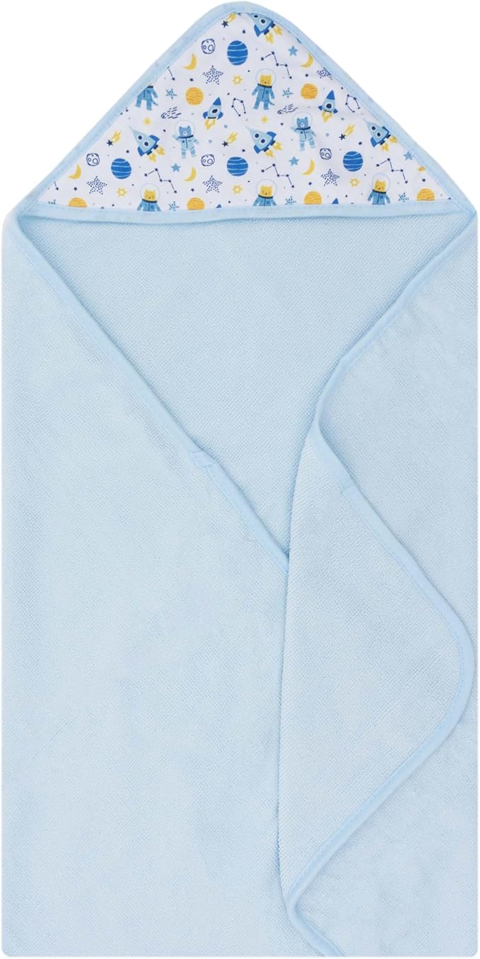 Hooded Baby Towels 3-Pack – Soft Baby Bath Towels with Hood for Newborns & Toddlers, Baby Hooded Towel Set, 30" x 26" (Moon Bear)
