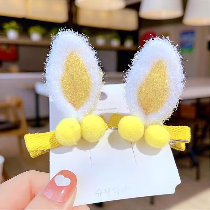 Easter Bunny Hair Clips Bunny Ears Easter Headbands Baby Girls Flower Crown Spring Bunny Hair Accessories(F80-C)