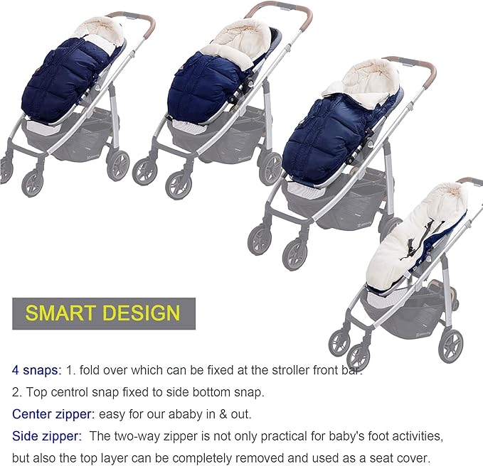 Weatherproof Winter Footmuff for Stroller Toddler, Univerisal Footmuff Infant and Toddler, Outdoor Waterproof Winter Walks Baby Stroller Bunting Bag/Sleeping Sack