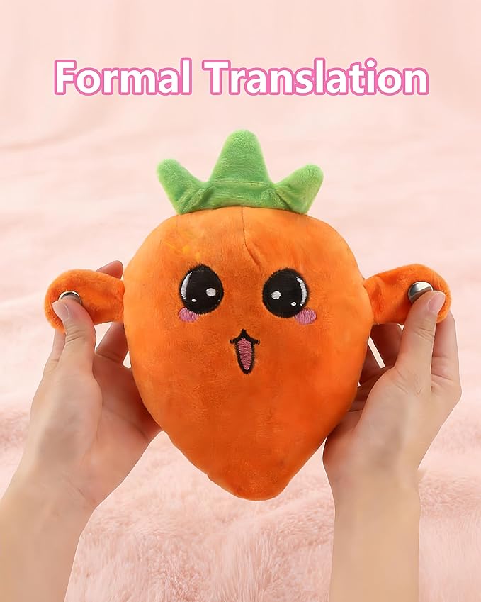 Baby Musical Sensory Toy,nteractive Musical Plush Toy with Sounds，Sensory Activity Learning Educational Kid Toy,Fun Christmas and Birthday Gifts Suitable for Multiplayer interaction (Orange Radish)