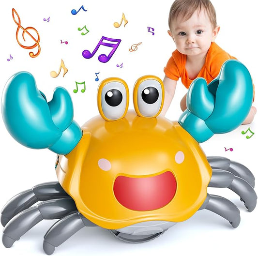 Beby Buty Crawling Crab Baby Toy, Infant Tummy Time Walking Dancing Moving Crab Toys for Babies Girl Boys, Crawling Crab Baby Toy Toddler Birthday Gifts