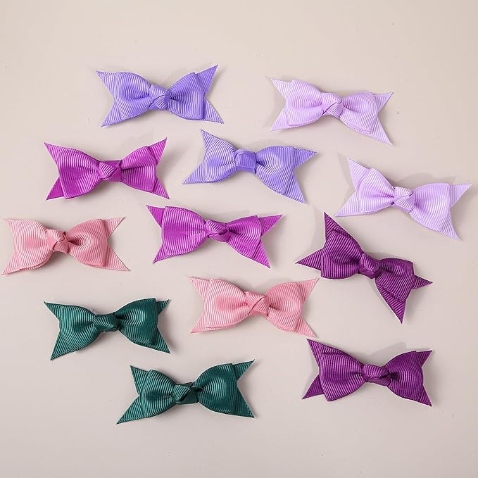 XIMA Mini Hair Bows Clip for Baby Girls,2.7inch 30colors Grosgrain Ribbon Kont Bows Toddler Hair Accessories with Alligator Clips for Toddlers Baby Girls Kids Teens in Pairs Pack of 60