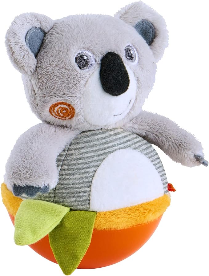 HABA Roly Poly Koala Wobbly Animal Chiming Baby Sensory Toys for Tummytime, Ideal Baby Toy for 6 Months+