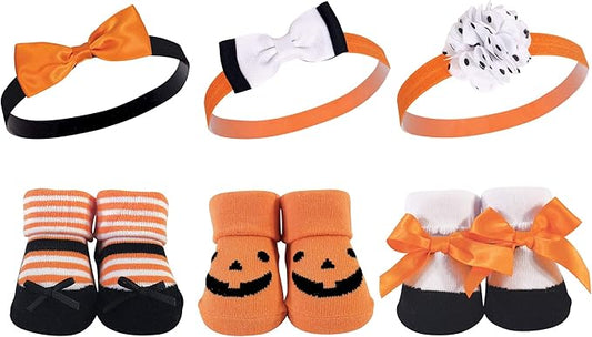 Hudson Baby Girl's Headband and Socks Giftset