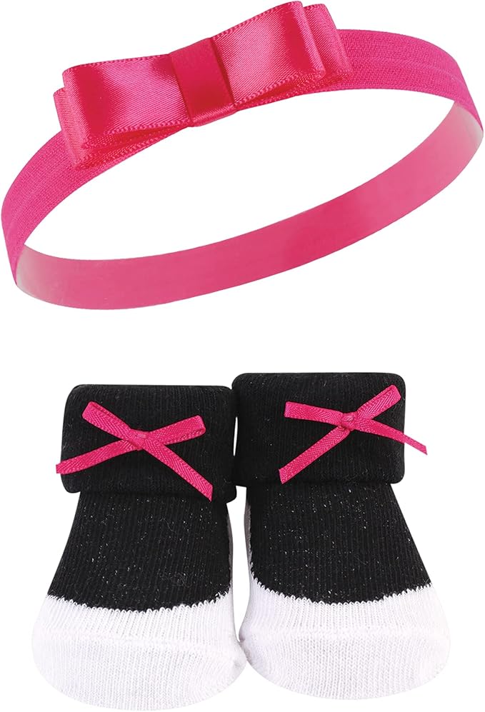 Hudson Baby Girl's Headband and Socks Giftset