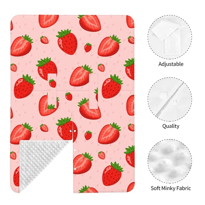 Strawberries Car Seat Covers for Baby Peekaboo Opening Carseat Cover Nursing Cover Canopy for Shower Gift Newborn Toddler