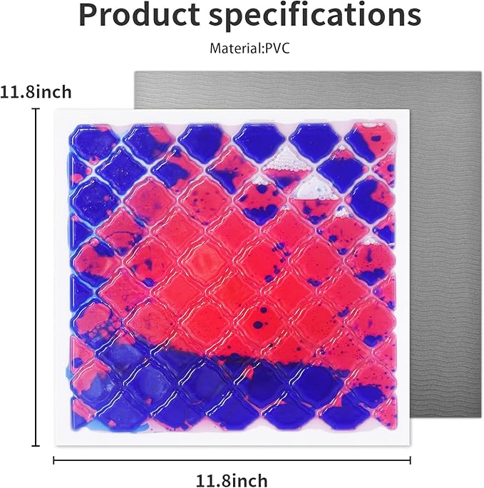 Sensory Liquid Play Mats : 6-Tile Color-Changing Exercise Floor Mats for Children(6PYXM1)