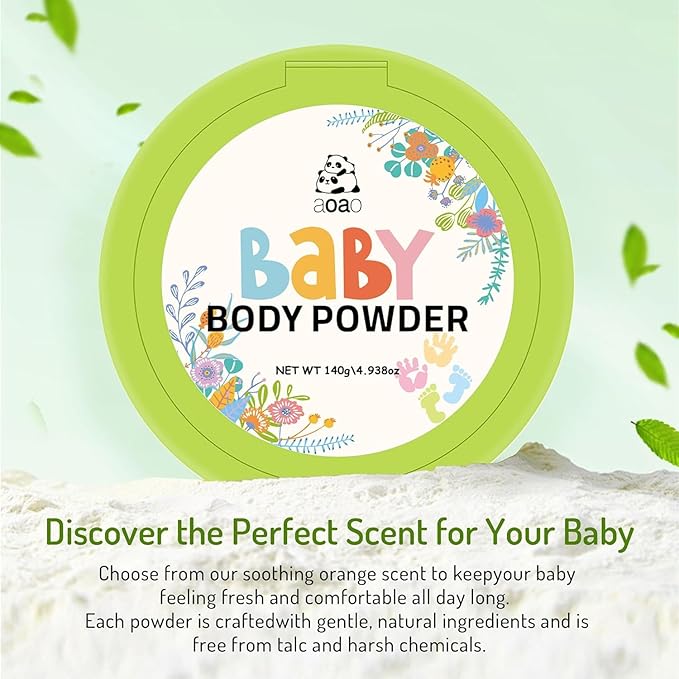 Talc-Free Baby Powder, Natural Cornstarch with Zinc Oxide, Hypoallergenic Formula for Sensitive Skin Chafe & Itch Relief, Help Prevent Diaper Rash, Gentle Care for Delicate Infant Diaper Area, 5oz