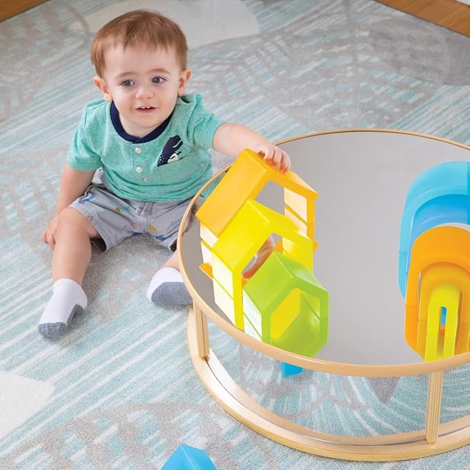 Kaplan Early Learning Curious Crawler Mirrored Play Table | Shatter-Resistant Acrylic Mirrors | Self-Awareness, Self-Esteem, Intellectual Curiosity, Cognitive Development for Infants Toddlers | 6+ Mon
