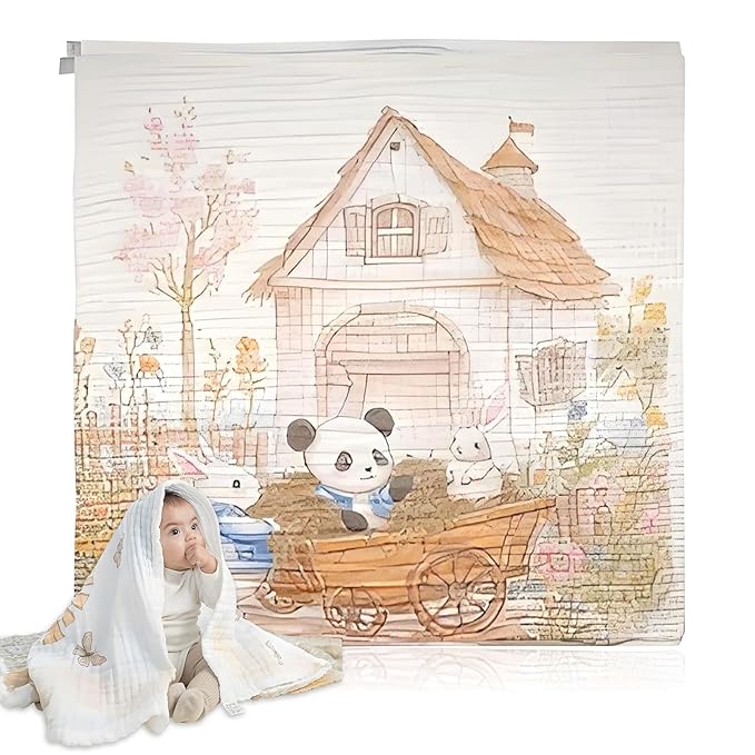 Baby Bath Towels, Super Soft Cotton Receiving Blanket for Baby's Delicate Skin,Swaddle Blanket for Newborns Toddlers Boy Girl,Baby Registry as Shower
