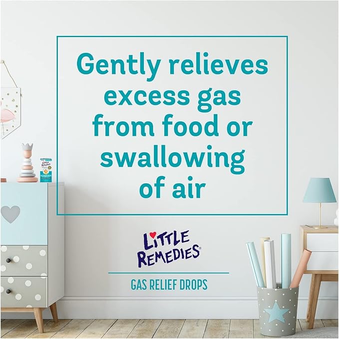 Little Remedies Gas Relief Drops, Natural Berry Flavor, Safe for Newborns 1.0 Fl Oz (Pack of 2)
