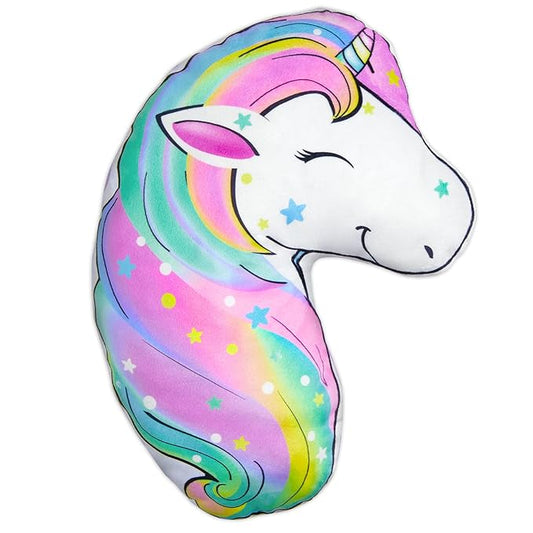 FIODAY Seat Belt Cover Pad for Kids Unicorn Seatbelt Pillow Soft Seat Belt Cover Car Pillow Toddler Travel Seat Strap Pad Neck Support for Girls Boys, Rainbow