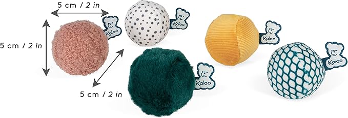 Kaloo - Stimuli - Set of 5 Sensory Balls - Early-Learning Toy - 0 Months + - K971605