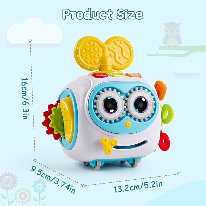 Montessori Toys for 1 Year Old: 6 in 1 Crawling Sensory Toys for Toddlers 1-3, Baby Busy Musical Educational Learning Activities Cube, Baby Boys Girls Gifts for 1 2 3 Year Old