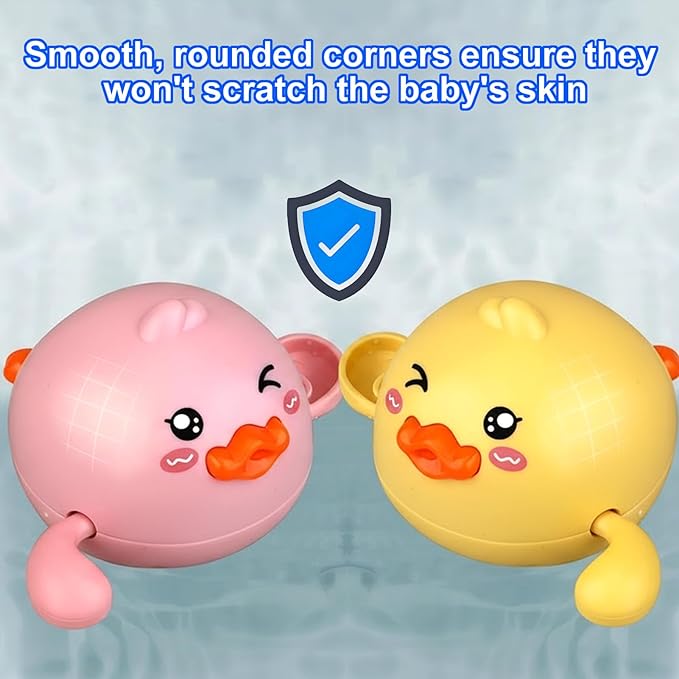 Bath Toys , Cute Swimming Penguin & Ducks Baby Bath Toys for Kids Ages 1-3, Water Pool Toys for Toddlers 1 Year Old Girl Boy Gifts, Water Table Toys, Infant Baby Bathtub Toys, 3 Pack