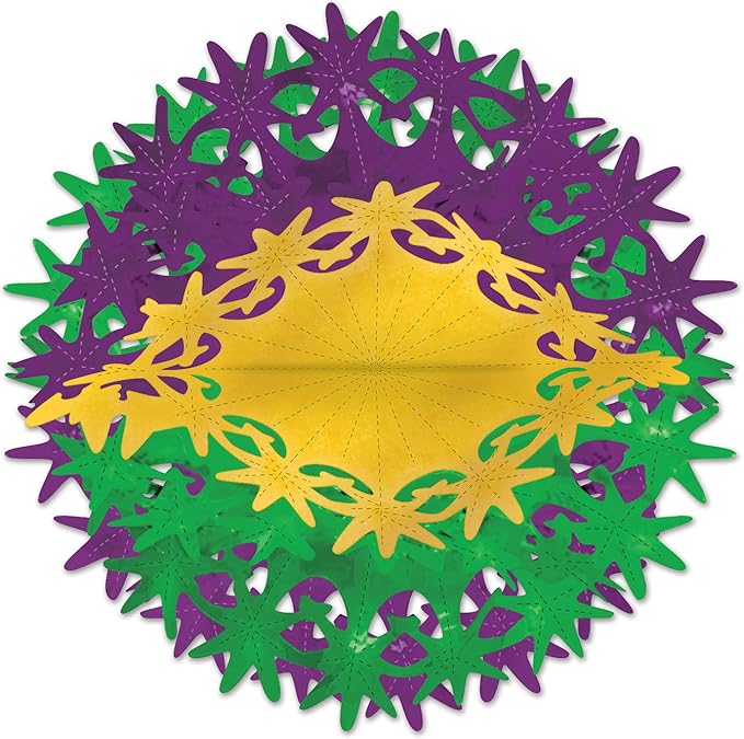 Star Ball (gold, green, purple) Party Accessory (1 count) (1/Pkg)