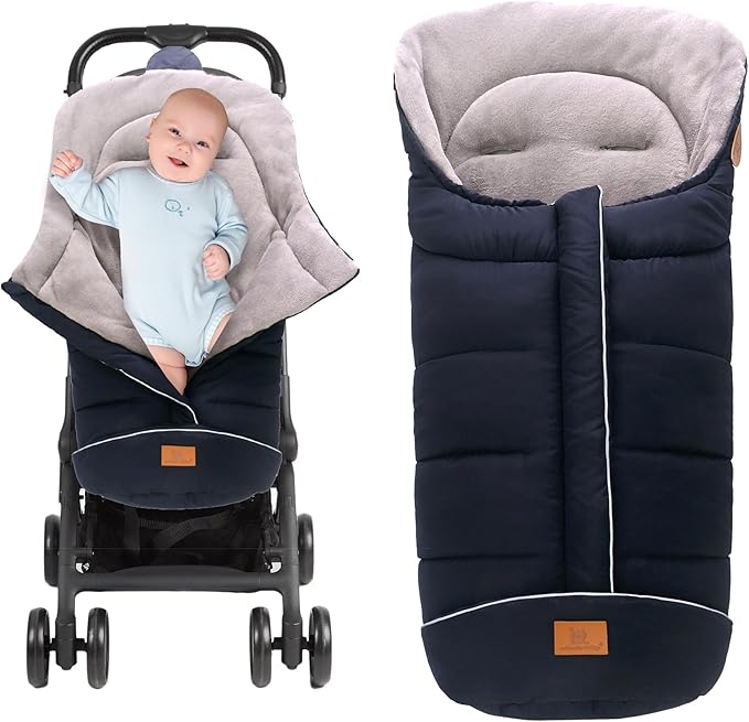 Miracle Baby Bunting Bag for Stroller, Warm Fleece Footmuff with Zippers, Convertible Infant Toddler Sleeping Bag Blanket for Boys Girls