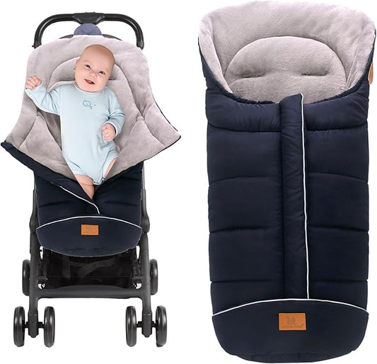 Miracle Baby Bunting Bag for Stroller, Warm Fleece Footmuff with Zippers, Convertible Infant Toddler Sleeping Bag Blanket for Boys Girls